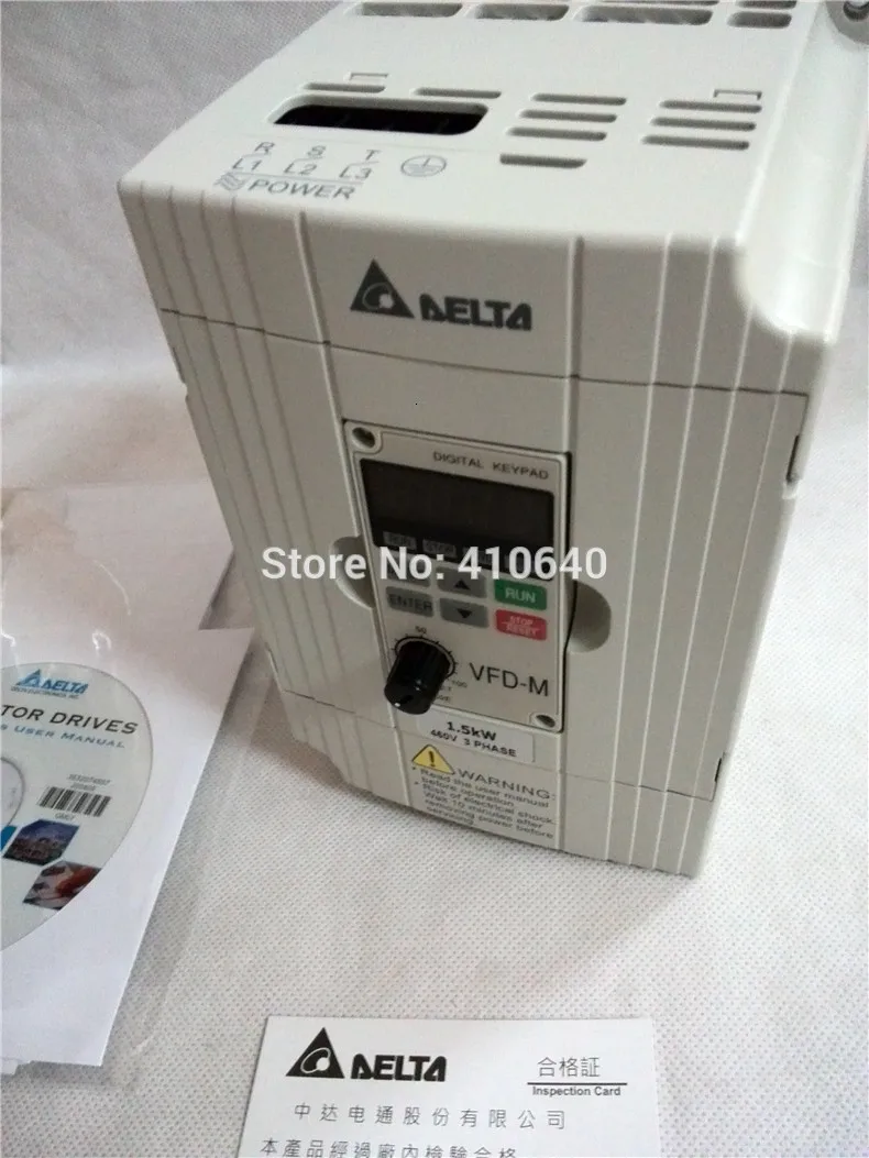 Дельта-инвертор 1,5 кВт VFD015M43B 3 фазы 380 В до 460 Номинальная Currrent 4 Новый 1500 Вт продукты с бесплатной доставкой