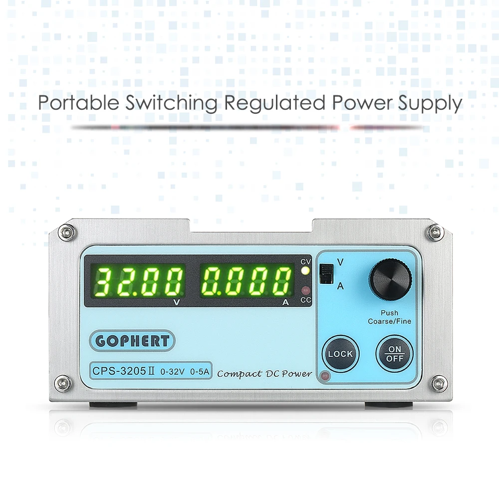 

Hot Compact Digital Adjustable DC Power Supply 4 Digits LED CPS-3205 II 160W 0-32V/0-5A Portable Switching Regulated Power Suppl