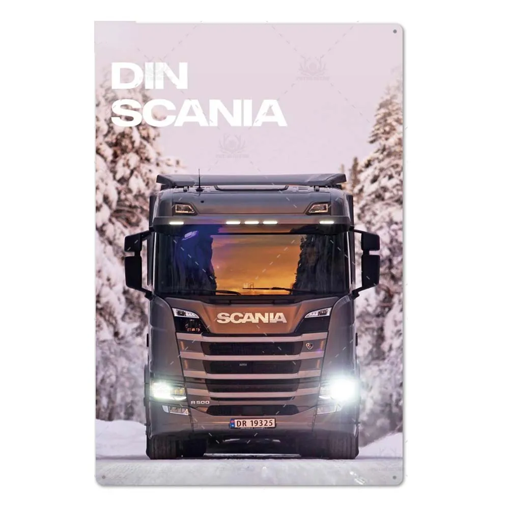 Scania металлическая табличка, металлическая винтажная Жестяная Табличка, металлический плакат, Настенный декор для гаража, бара, паба, человека, пещеры, декоративная тарелка