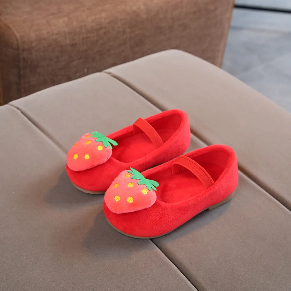 child baby girls sneakers Autumn/Spring Kids Baby Infant Girls Autumn Winter Strawberry Sweet Princess Shoes Sneakers#4es
