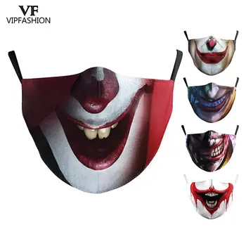 

VIP FASHION Adult Clown Joker 3D Printed Mouth Mask Reusable Washable Fashion Anti Dust Face Mask Windproof Anti Flu Masks