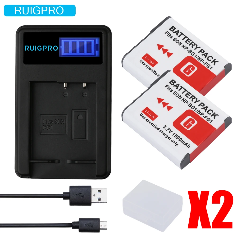 

RP 1500mAh NP-BG1 NP BG1 Battery Charger For SONY Cyber-shot DSC-H3 DSC-H7 DSC-H9 DSC-H10 DSC-H20 DSC-H50 DSC-H55 L10