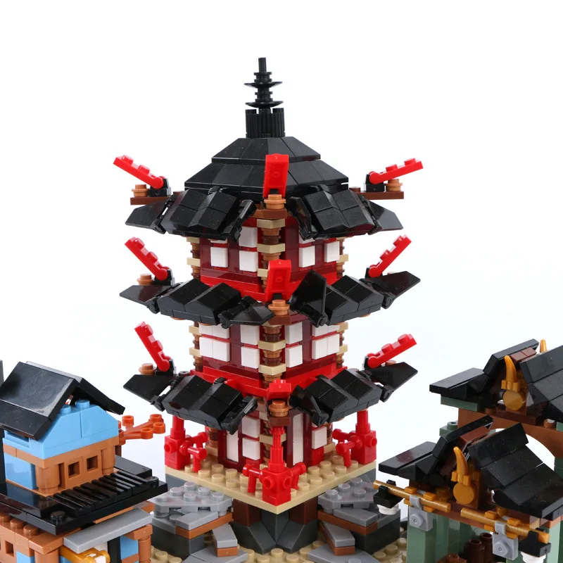 737 шт Diy Ninja Temple of Airjitzu spinjitzu строительные блоки Совместимые ninjagoed Lepined наборы