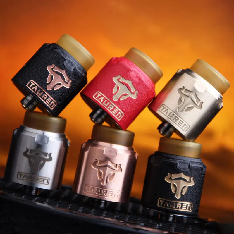 

100% THC Tauren RDA Tank ThunderHead Creations Vape Atomizer gold-plated BF pin For E Cigarette Squonker mod VAPE vs Drop RDA