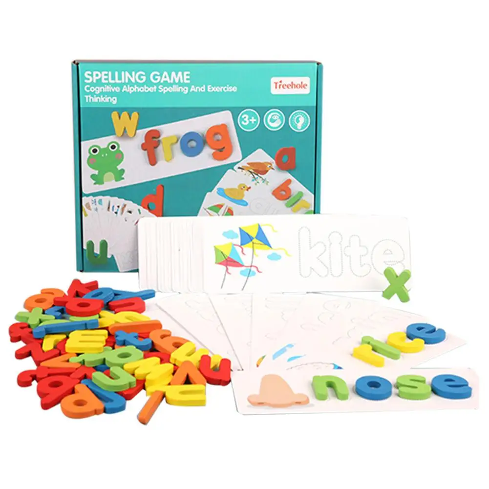 Orthographe mot Puzzle jeu jouet ensembles anglais 26 lettres reconnaissance Alphabet bambin début éducatif Cognition accessoire