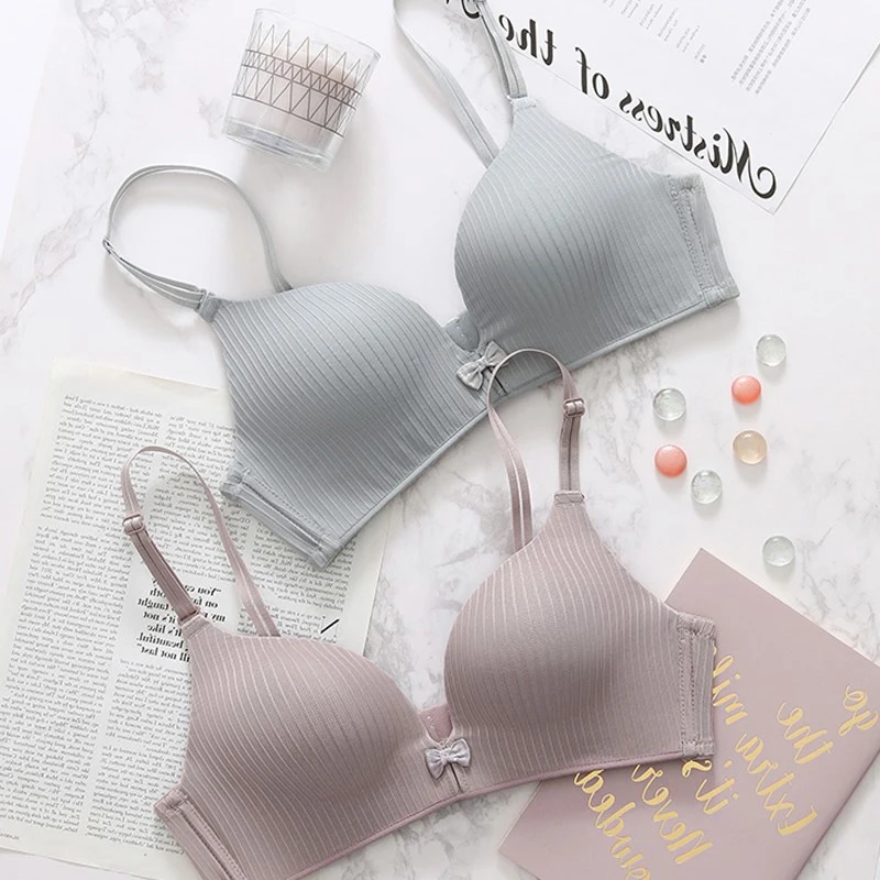 

DERUILADY Breathable Wireless Push Up Bra Sexy Lingerie Fashion Comfortable Seamless Bralette Adjustable Bras For Women Top