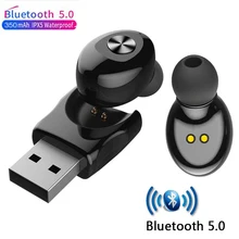 5,0 XG12 Беспроводные спортивные Bluetooth спортивные наушники-вкладыши HIFI Звук USB зарядка Водонепроницаемая гарнитура для iPhone iPad телефон планшет