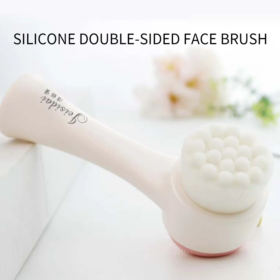 

Double-sided Face Brush Soft Fur Silicone Wash Instrument Manual Vibrato Artifact Deep Cleansing Pore Device