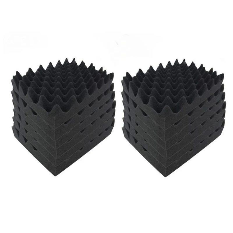 

12 Pieces of Sound-Absorbing Panels, Sound-Proof Foam Panels, Studio Foam Wedges, Wall Sound-Proof Cushions 30X30X5cm