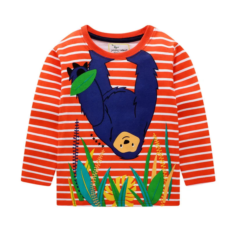 T8507 T-shirt Г. Футболка для мальчиков детская футболка Осенняя футболка с вышивкой в виде жирафа, динозавра Koszulki Meskie, футболка Enfant Lion - Цвет: T8507 T-shirt