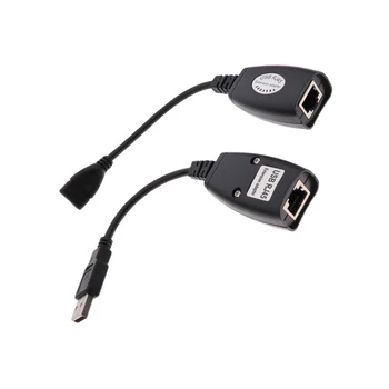 

USB2.0 To RJ45 Ethernet Extension Extender Network Adapter Cables Male&Female