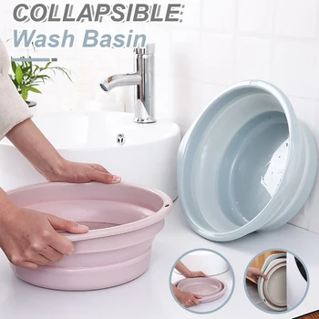 

Folding Bucket Portable Collapsible Basins Car Washing Tool Vegetable Fruit Basin High Capacity Household Cleaning Supplies