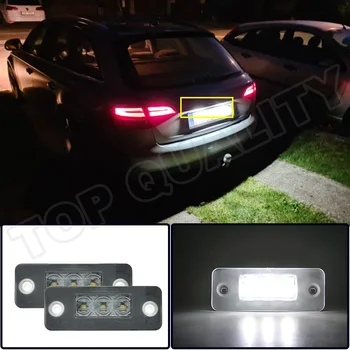 

LED License Number Plate Light Lamps For Audi A8 D3 2002 2003 2004 2005 2006 2007 2008 2009 2010 12V Xenon White Error Free Lamp