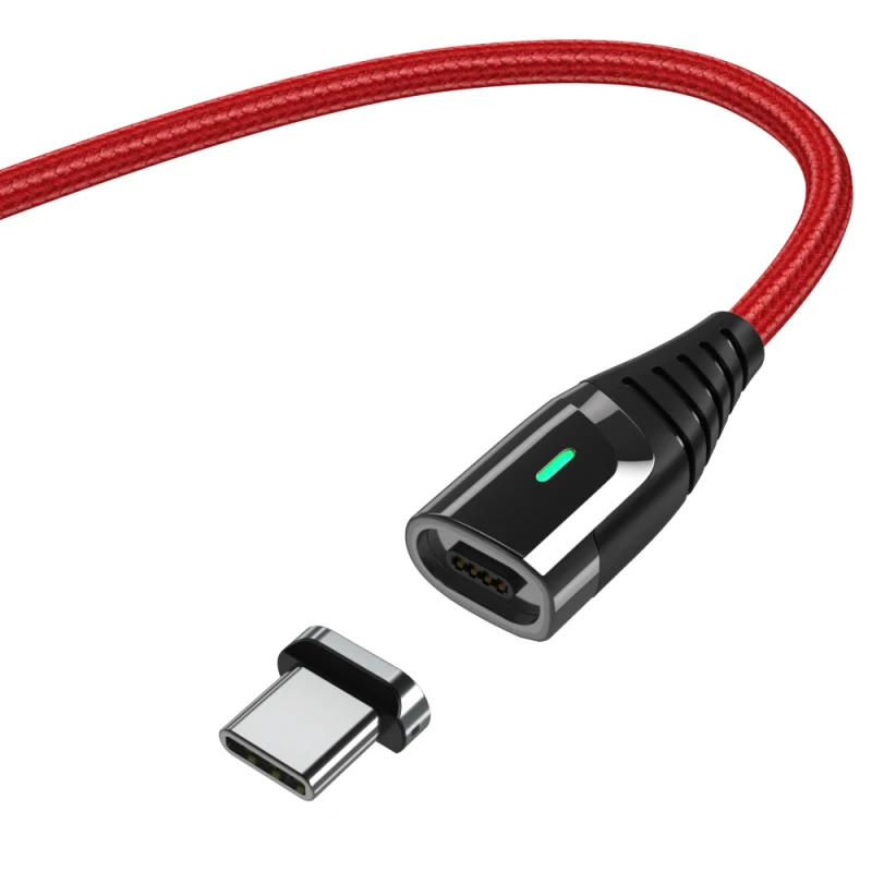 Магнитное зарядное устройство Essager Micro USB кабель для iPhone samsung провод для быстрого заряда Шнур usb type C type-C магнитные кабели для мобильных телефонов - Цвет: Red