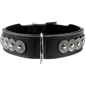 

HUNTER Collar for Dogs Hunter Basic Rom 55 genuine leather black 39 mm 41 - 49 cm