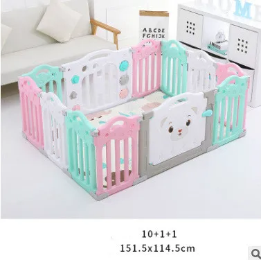Детская игра забор Крытый парк развлечений большое пространство детский ползающий коврик Детская Домашняя безопасность малыш ограждение игрушка Манеж - Цвет: 10 1 1