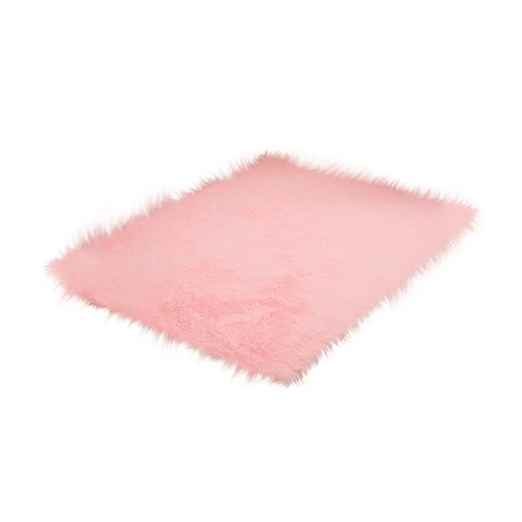 Роскошный искусственный мех розовый ковер для спальни искусственная шерсть мягкий пушистый ковер подходит для гостиной стул коврик диване мохнатый уголок коврики