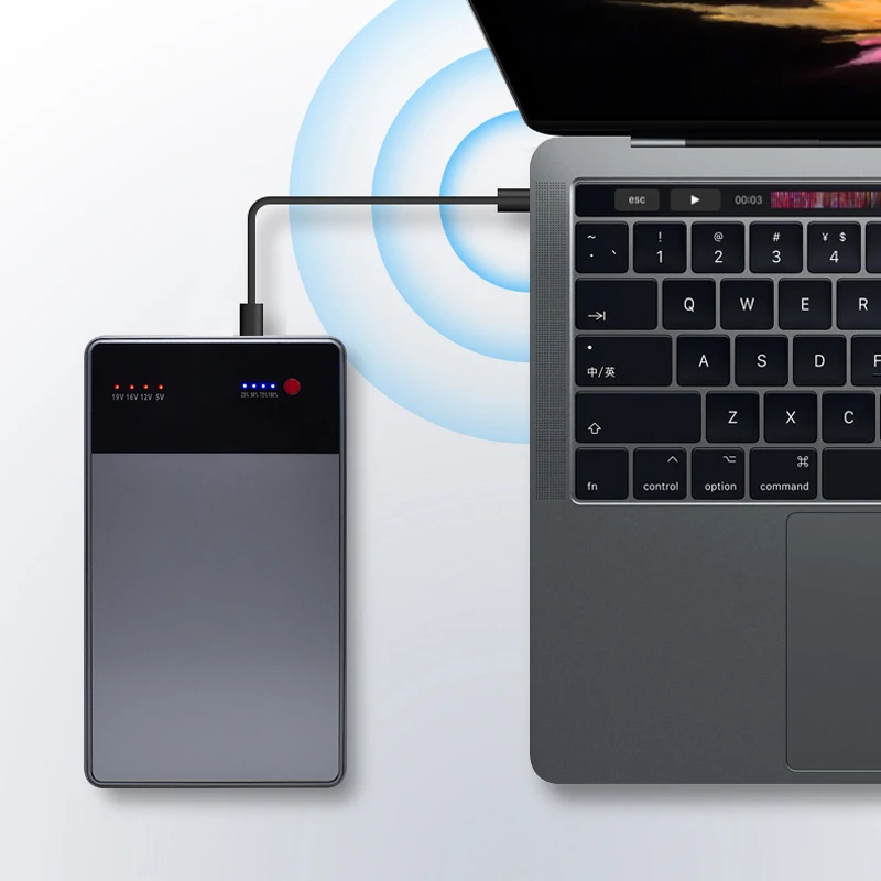 Bank 3.5A 19V DC 2 USB cargador de batería externo para portátiles tabletas iPhone X 8 8 Plus|Cargador portátil| -