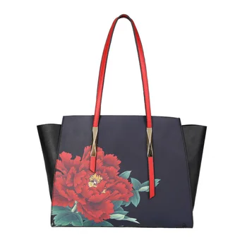 

Luxury Handbags Women Bags Designer Flower Print Messenger Bag Ladies Fashion Handbag Woman Large Capacity Shopping Shoulder Bag