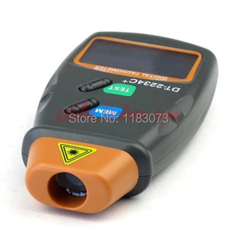 Digital Laser Tachometer 2.5-100000 RPM Electronic Photo Tachometer Precise Non Contact RPM Tach DT-2234C+With Reflecting Tape