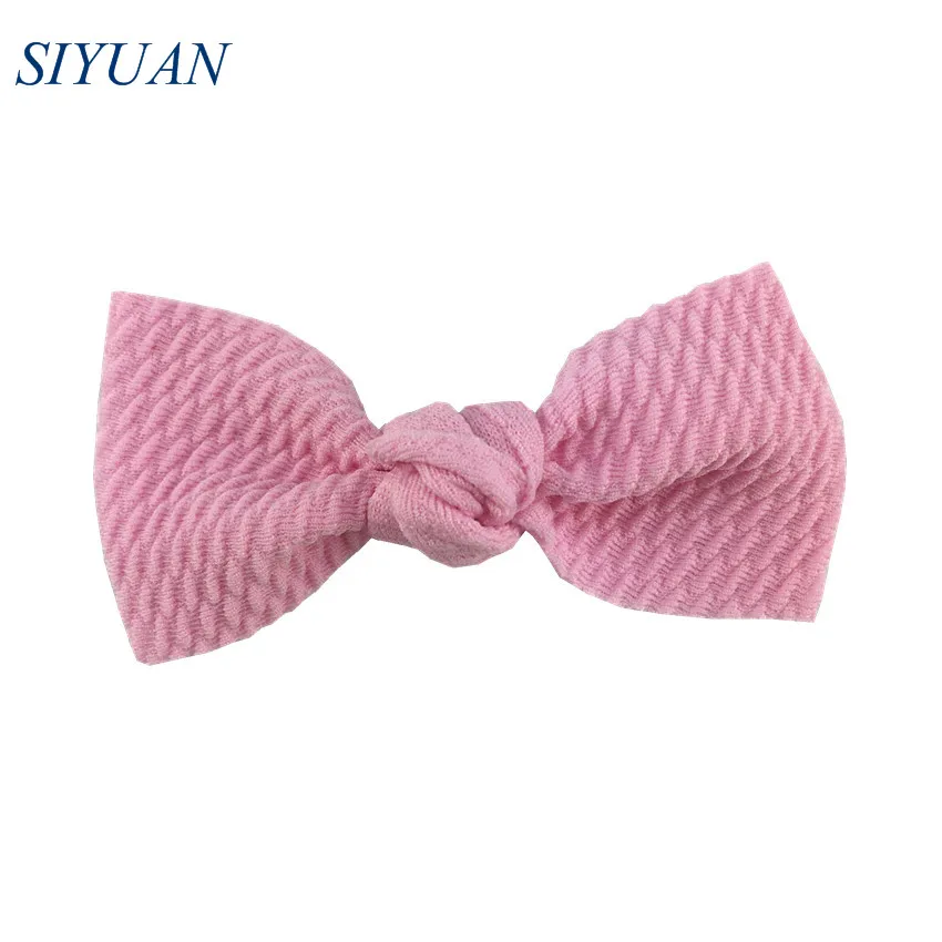 18-lt pink 120 шт/партия 3,2 ''seersuck вафельный бант головные уборы с бантом аксессуары для шпильки головная повязка 20 цветов HDJ158 - Цвет: 18-lt pink
