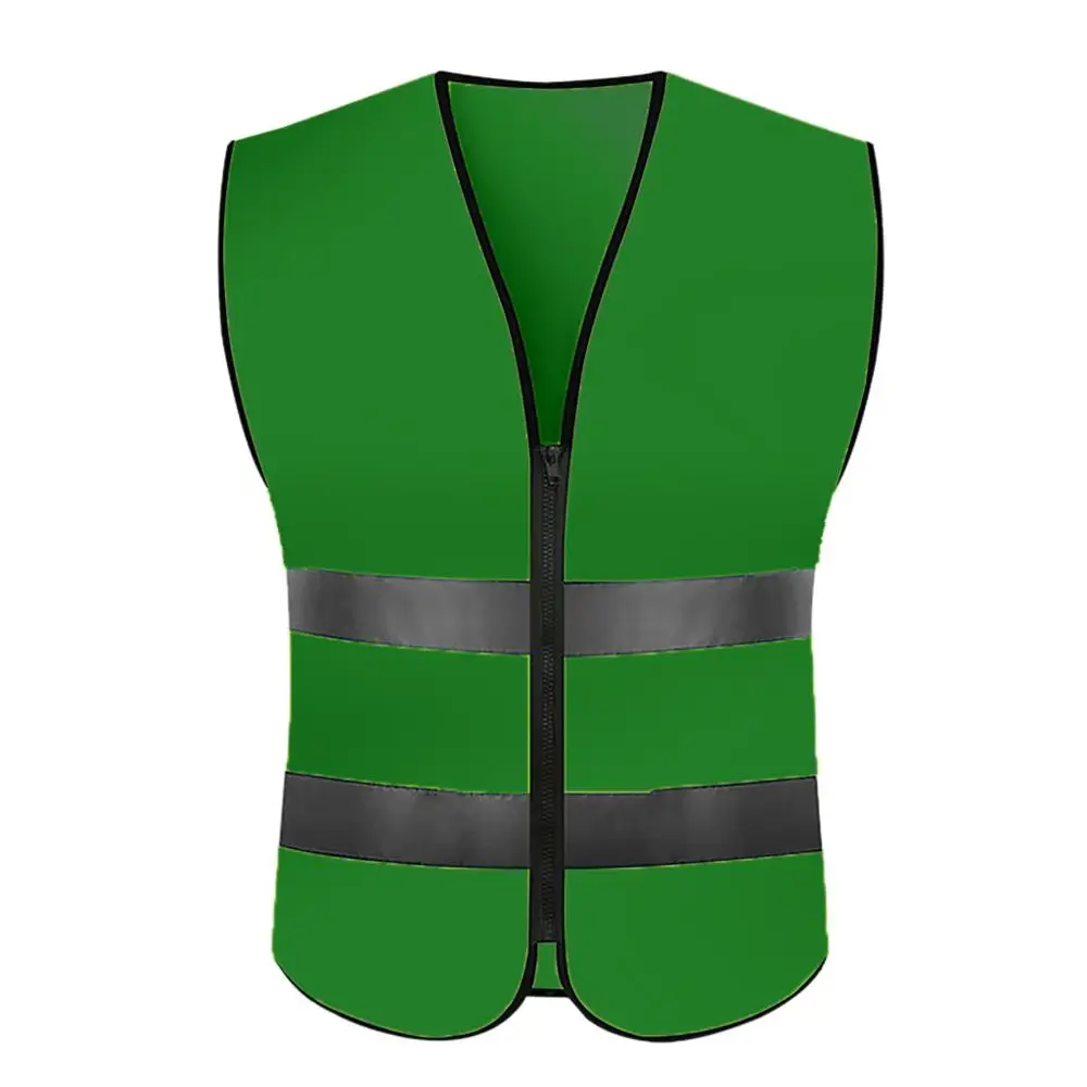 Green outdoor vests Открытый Светоотражающий Жилет Безрукавка молния унисекс водонепроницаемый и удобный светоотражающий жилет ходовой механизм остается видимым 35A13 - Цвет: Green outdoor vests