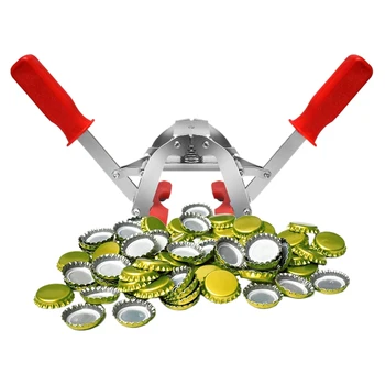 

HHO-Manual Bottle Capper Tool Crown Capper, Bottle Sealer with 150 Bottle Caps for Home Brewing Beer Bottle Caps