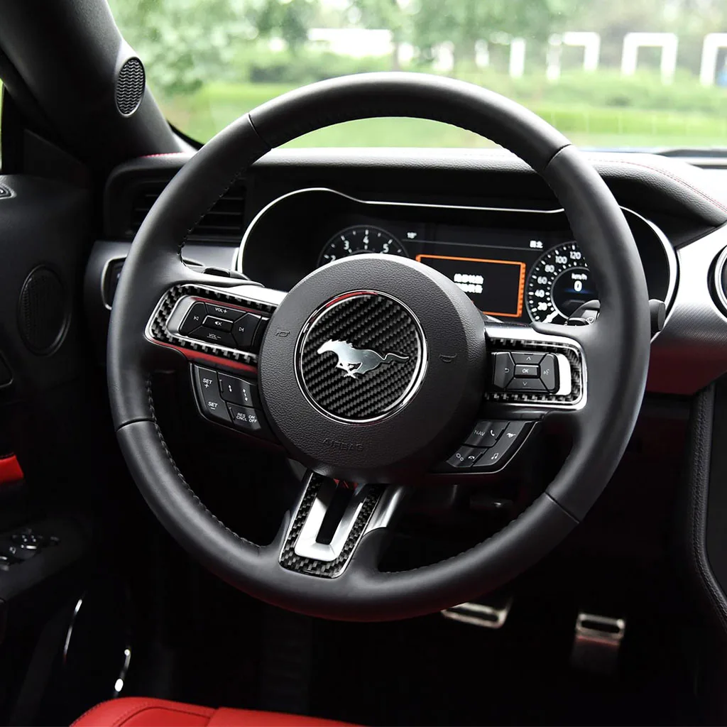 Горячая Распродажа, 3D металлическая эмблема Ford Mustang, значок на руль, автомобильная наклейка для Ford Mustang,,, Стайлинг автомобиля