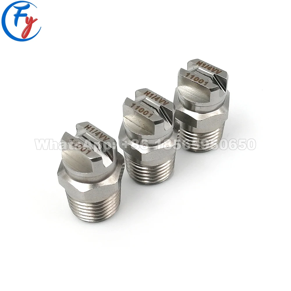 1/8" 1/4" Hvv Flat Fan Ve jet Flat Spray Nozzles For Washing V ejet nozzle Stainless Steel HVV Water Jet Fan Spray Nozzle