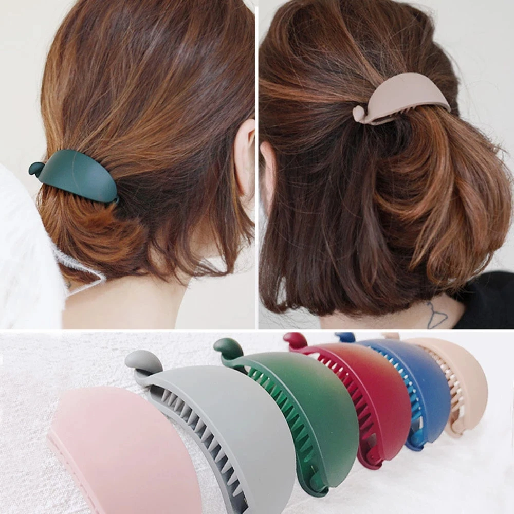 

Sweet Hair Clips Ponytail Holder Hairpins Cute Candy Colors Banana Shape Hair Claws Women Girls Fashion Hair Accessories Hairpin