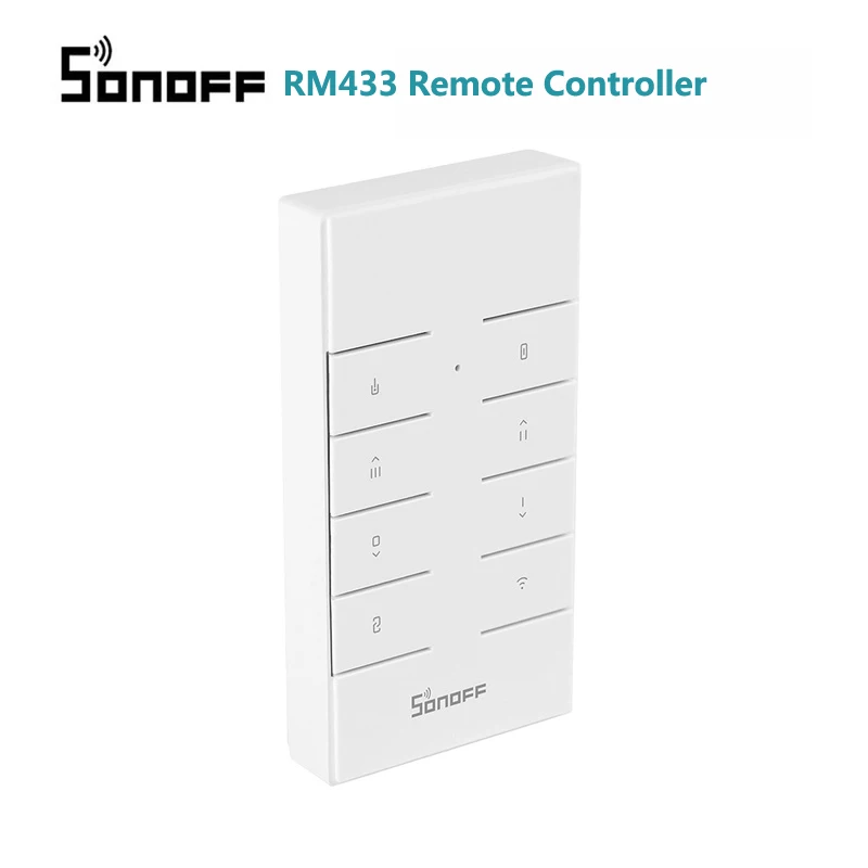 

SONOFF RM433 Remote Controller Updated version Suitable for SONOFF Basicrf/ Slampher/ iFan03/ 4CHProR2/ TX series/ 433 RF Bridge