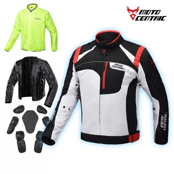 

Wholesale MC 2019 New Reflective Motorcycle Jacket Suits Motorcycle Jacket Pants Clothing With 7pcs Protector Pads &Rain cover