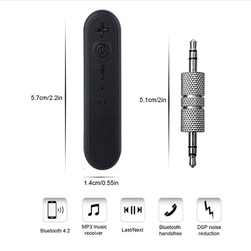 Автомобильный bluetooth-приемник Aux аудио адаптер для мобильного телефона 3,5 мм автомобильный аудио Bluetooth 4,1
