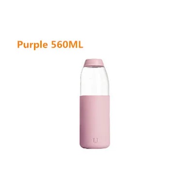 560ml Purple MI Mijia Jordan&Judy, 260 мл/560 мл, чашка, портативная бутылка для воды, тритановая чашка, герметичная чашка для воды, чайная чашка с силиконовой крышкой - Цвет: 560ml Purple
