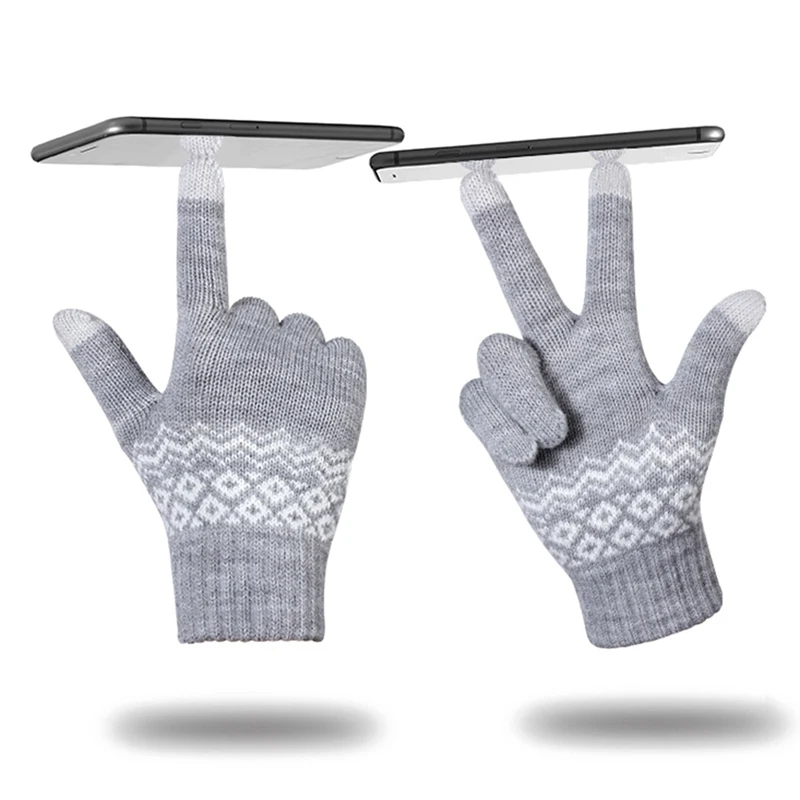 

Winter Men Knitted Gloves Touch Screen High Quality Students Couple Cycling Thicken Warm Wool Cashmere Men Women Gloves Autumn