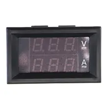 Мини цифровой синий+ красный светодиод постоянного тока Вольтметр с амперным шунтом для автомобильных электрических автомобилей мотоциклов измерения