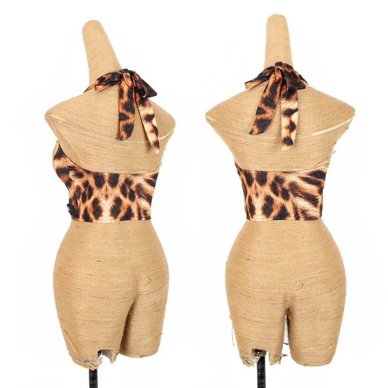 Топ для латиноамериканских танцев пикантный жилет с принтом змеи и открытой