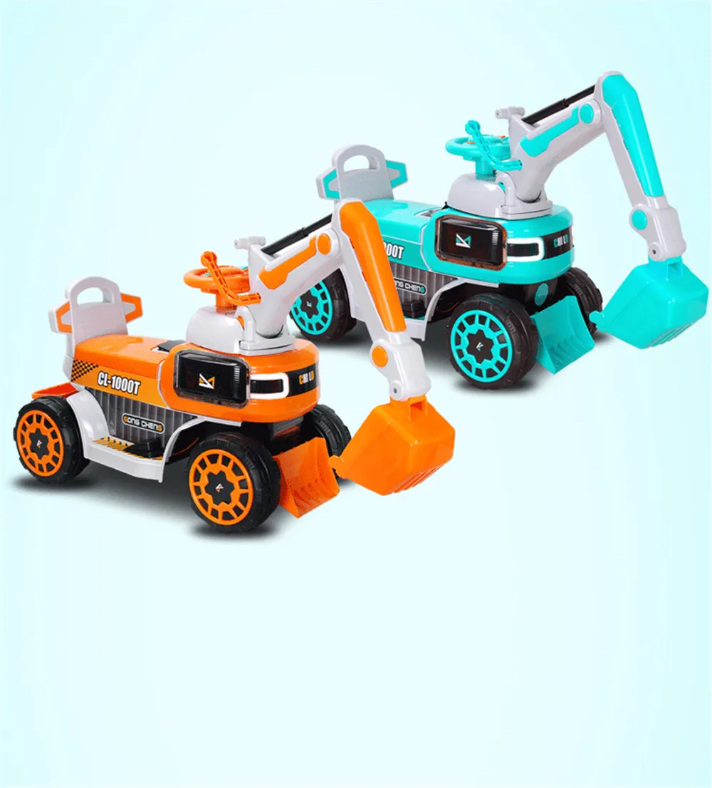 Детский экскаватор может сидеть и кататься большой электрический экскаватор крюк машина игрушечный автомобиль скользящая Инженерная машина