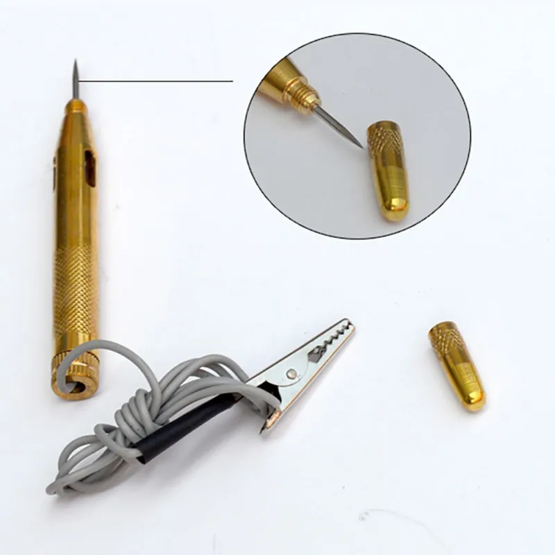 Lamp Voltage Test Pen DC 6V 12V 24V Copper Auto Car Light Circuit Tester Detector Probe Light System Test Probe Lamp