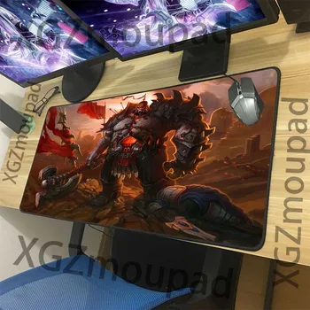 

XGZ Anime Undead Warrior General Large Gaming Mouse Pad Black Precision Lock Edge Custom Home Computer Desk Mat Non-slip Xxl