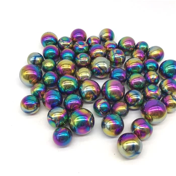

Natural Rainbow Crystal Ball 10pc Clear Quartz Sphere Aura Angel Chakra Electroplated Orb Minerals Healing Massage Gifts