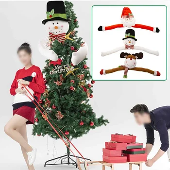 

Christmas Tree Top Topper Cover Snowman Hat Xmas Tree Ornaments Xmas Home Decor Ornaments Hanging Decoration For Holiday