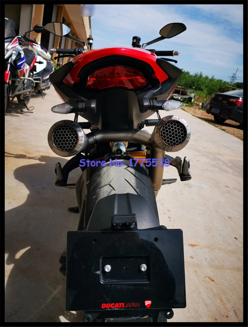 Titanium Alloy for Ducati Monster 821 1200R 1200S 2014-2019 Motorcycle Exhaust Full System with Collector Header MufflersSlip-on - Image 4
