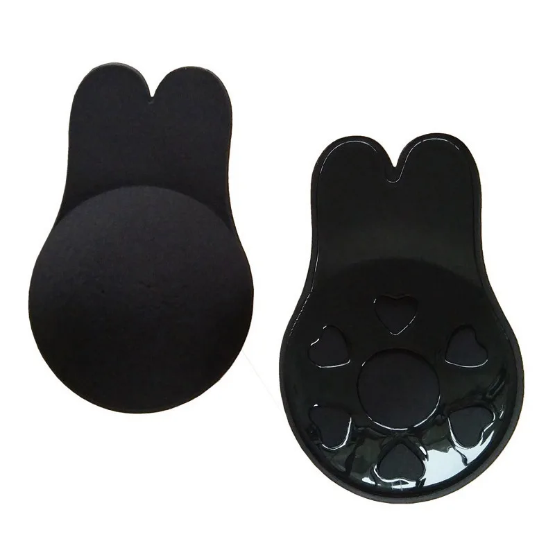 Reusable Women Nipple Cover Cute Rabbit Ear Breast Petals Lift up Bra Invisible Adhesive Strapless Backless Breast Stickers
