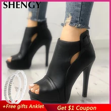 Новинка года; женские туфли-лодочки; сезон весна-осень; офисная обувь; дышащие ботинки на квадратном каблуке с вырезами; женская обувь на платформе и каблуке; обувь для вечеринки и свадьбы