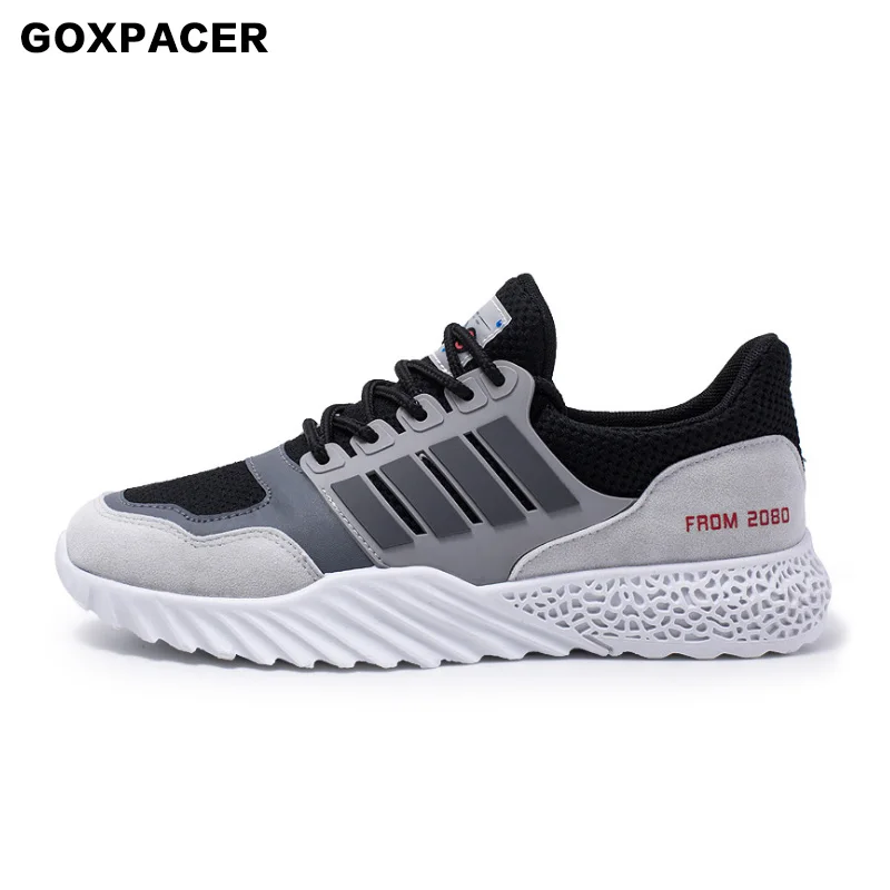 GOXPACER/2019 Мужская обувь дышащие кроссовки повседневная на плоской подошве