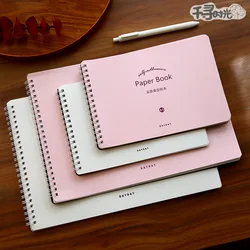 BULA – carnet de croquis Double face à couverture rigide, pour dessin, papier de libération, autocollant matériel de planificateur créatif, carnet de rangement à bobine 