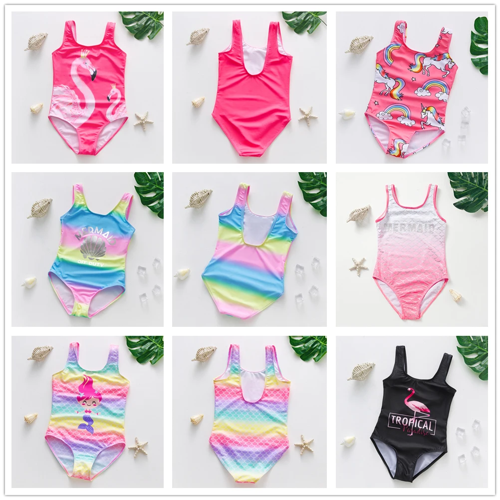 Girls Swimsuit Beach-Wear One-Piece 2--12y Baby Baby