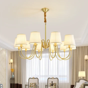 

Modern Chandelier Living Room Home Decor Chandelier Lights for Weddings Lamp for Kitchen Copper Gold LED Bulbs Flush Mount E14