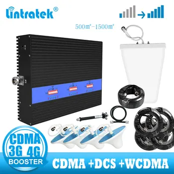Online Lintratek 4G Cellular Signal Booster CDMA 850 DCS 1800 WCDMA 2100 3G 4G Signal Verstärker 4 Antenne Stimme Und Internet Repeater